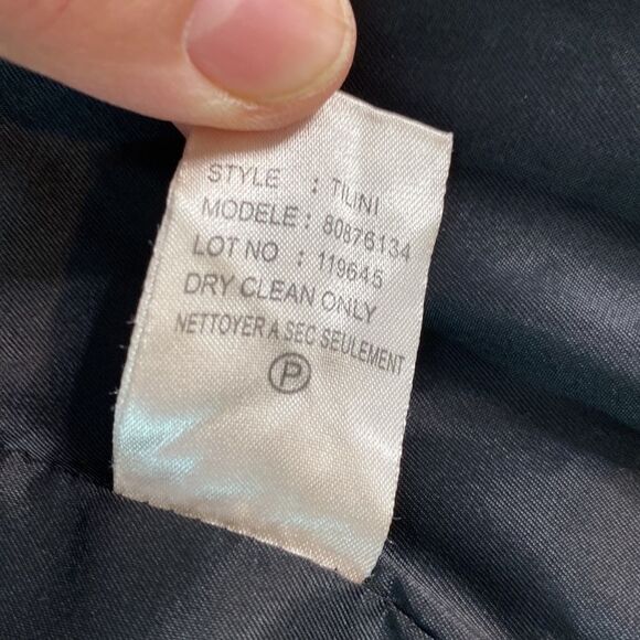 Theory Black Button Up Belted Jacket Blazer 
Size L - Picture 9 of 11